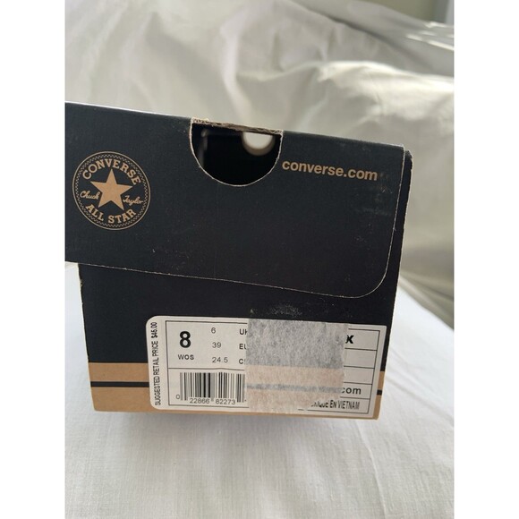 Converse Chuck Taylor All Star Black Size 8 With Box Tennis Shoe Sneaker Women’s - Picture 15 of 16